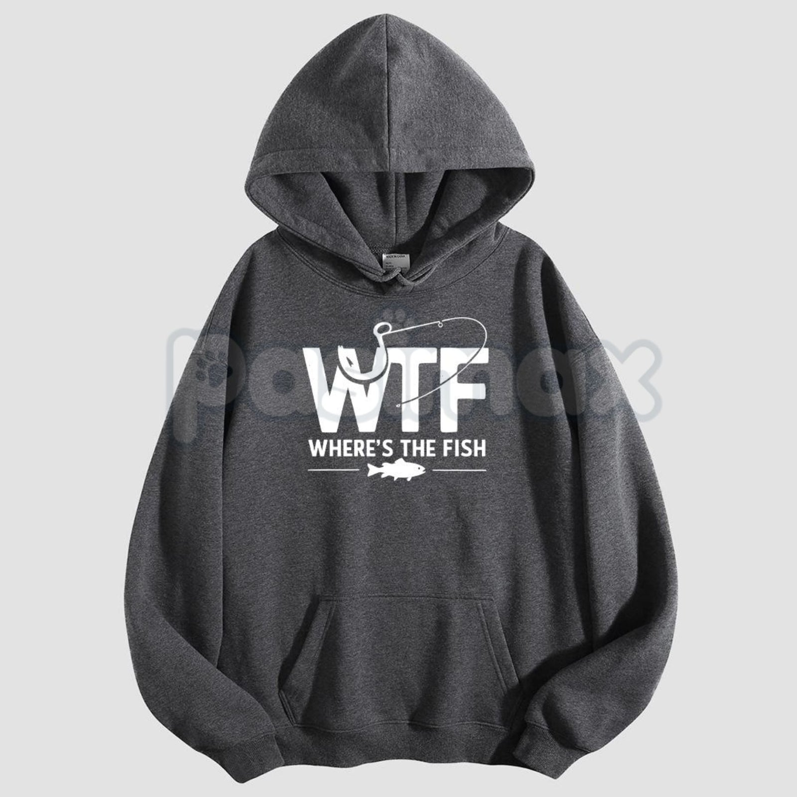 "WTF, Where Is The Fish" Hoodie – Funny Fishing Meme Pullover, Angler Humor Apparel & Statement Gear, Unisex