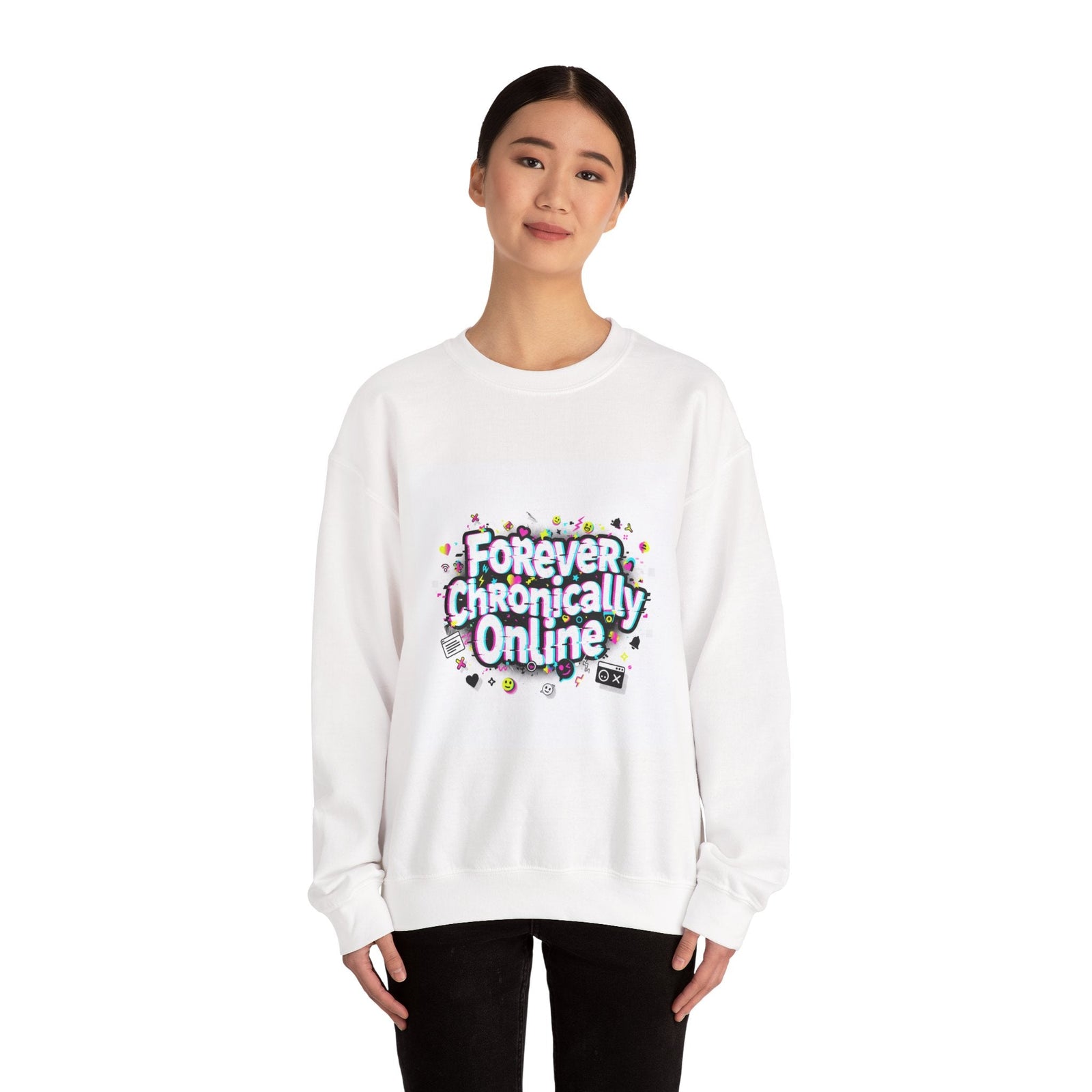 Forever Chronically Online Sweatshirt | brainrot, internet meme culture