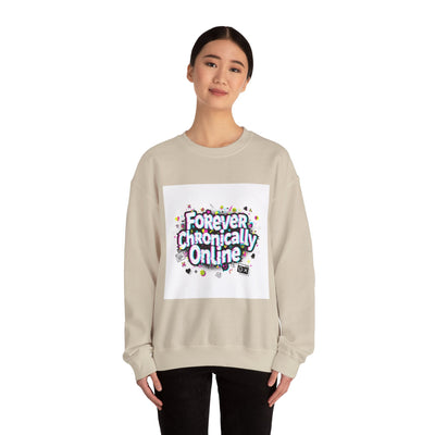 Forever Chronically Online Sweatshirt | brainrot, internet meme culture