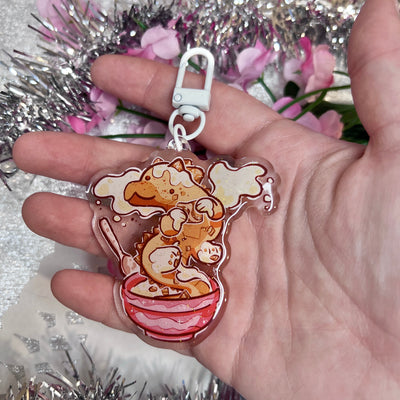 Cinnamon Cereal Dragon ~ Acrylic Keychain Charm
