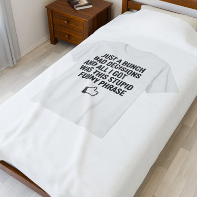 stupid funny phrase blanket | sarcastic introvert humor, anxiety humor