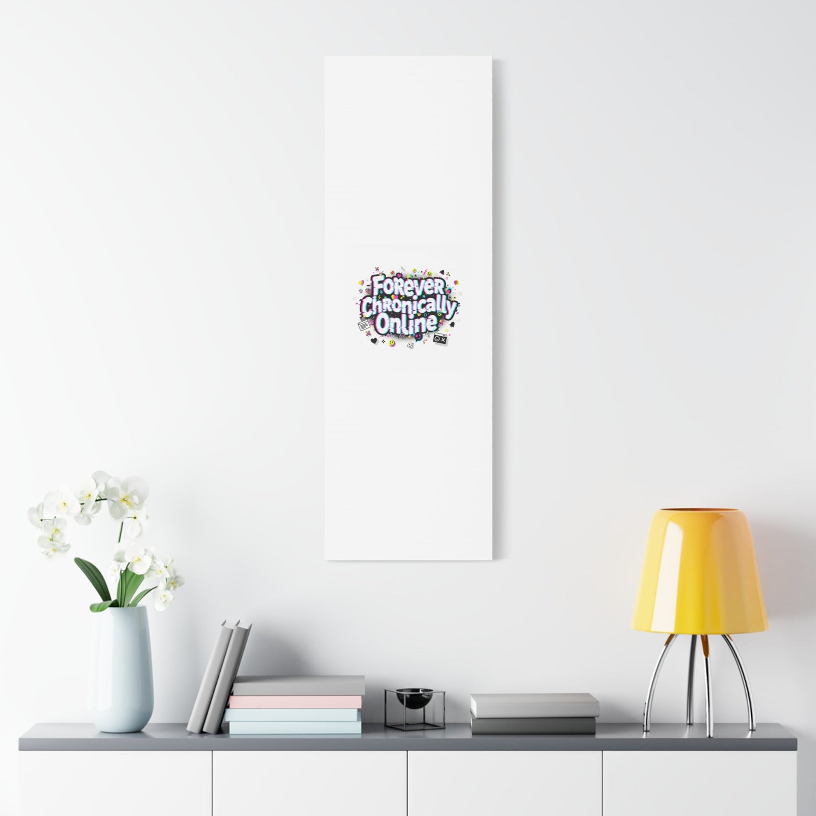 Forever Chronically Online Canvas | internet slang, brainrot meme