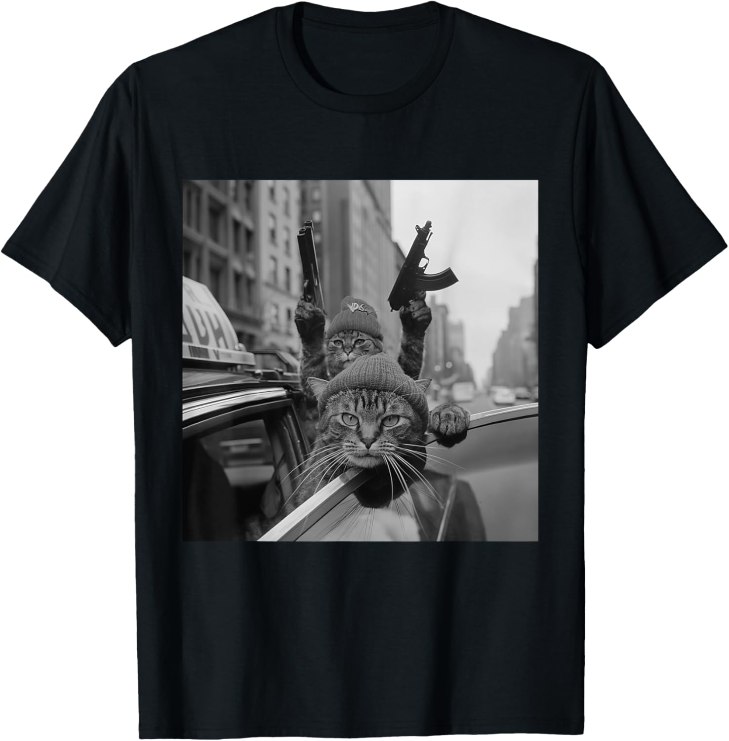 Funny Gangster Cat Thug Meme Street Lover Cats T-Shirt