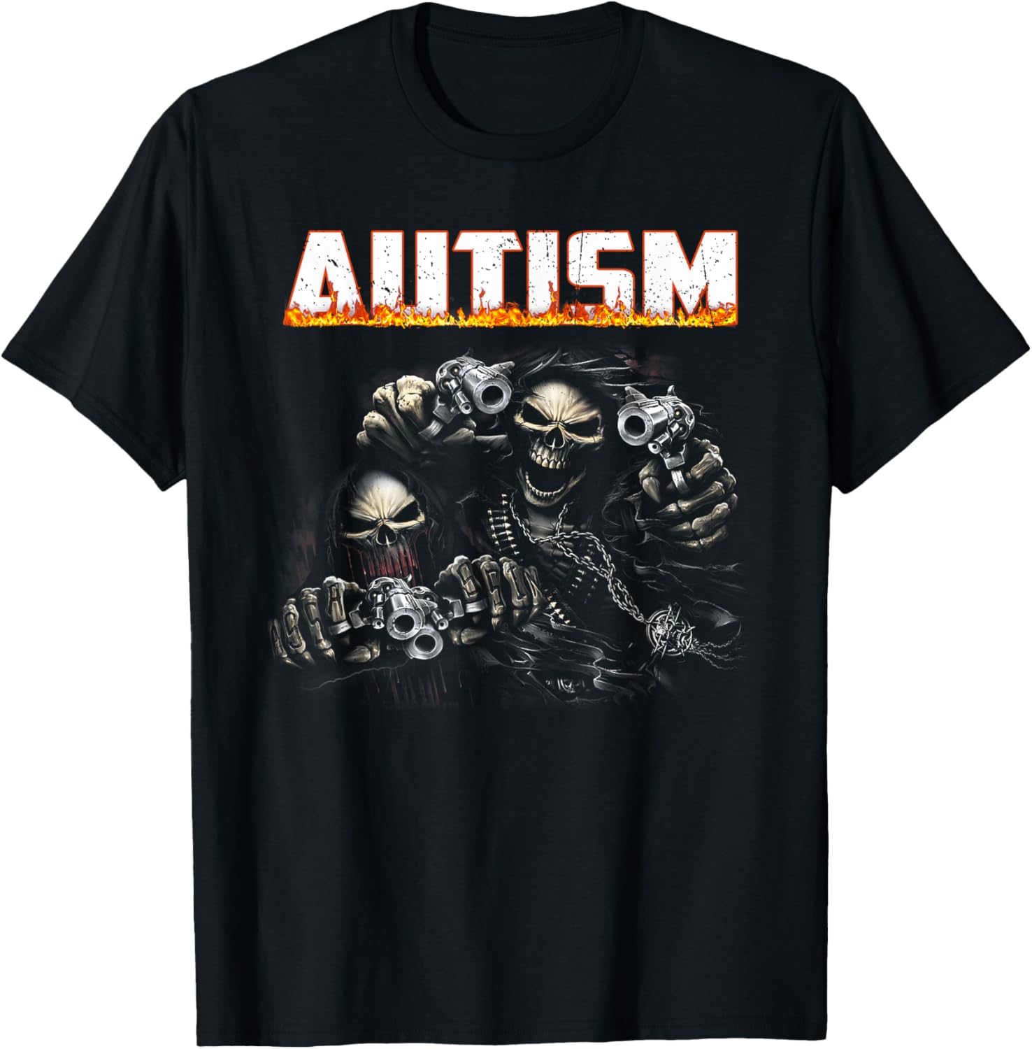 Funny Autism Skeleton Meme Halloween Costume Spooky Season T-Shirt