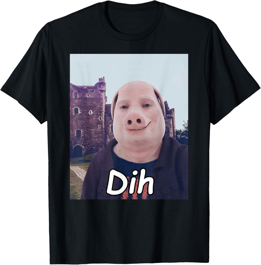 funny brainrot gen z humor cat meme dihh cat meme gen alpha Men Women T-Shirt