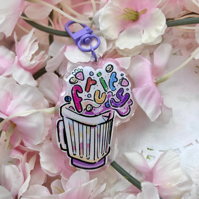 "Fruity" Blender ~ Glitter Acrylic Keychain Charm