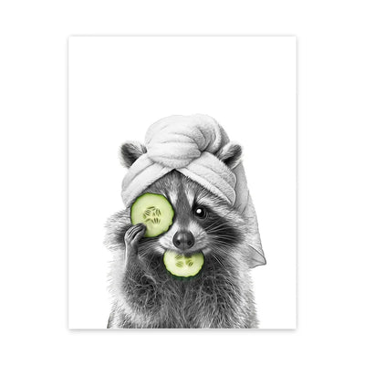 DecorBites™ Funny Animal Bathroom Wall Art Canvas