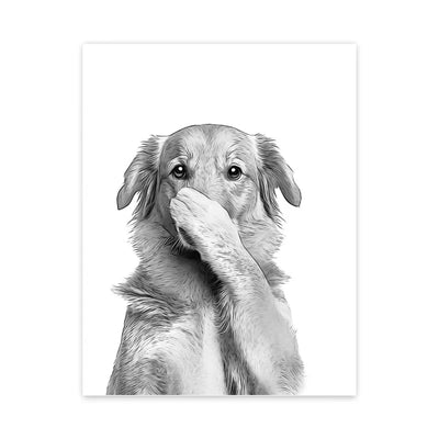 DecorBites™ Funny Animal Bathroom Wall Art Canvas