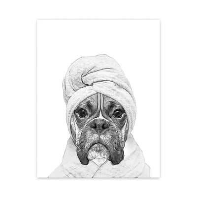 DecorBites™ Funny Animal Bathroom Wall Art Print