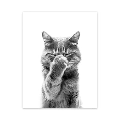 DecorBites™ Funny Animal Bathroom Wall Art Print