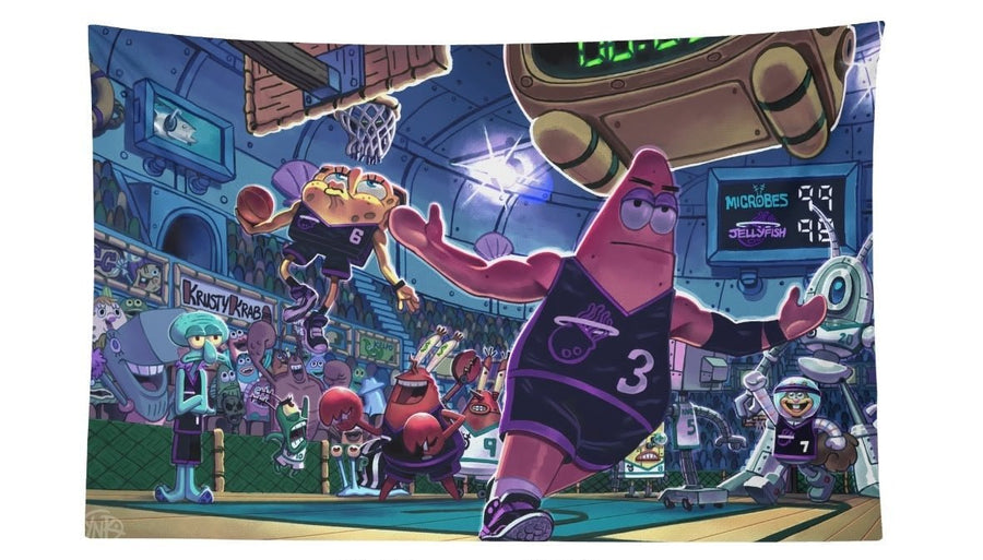 SpongeBob and Patrick Recreate Lebron and Dwyane Wade Dunk Flag
